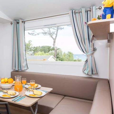 MOBILHOME 4 personas - Estándar Madera 24m² - 2 habitaciones + TV + 7m² terraza