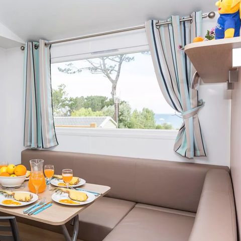 MOBILHOME 4 personas - Premium 28m² - 2 habitaciones + TV + Terraza + ropa de cama y toallas
