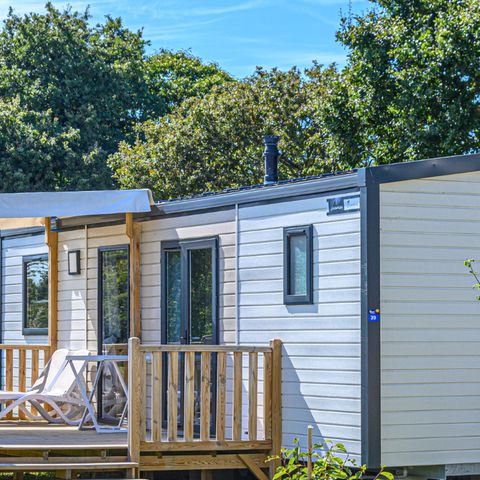 MOBILHOME 4 personas - Premium 28m² - 2 habitaciones + TV + Terraza + ropa de cama y toallas