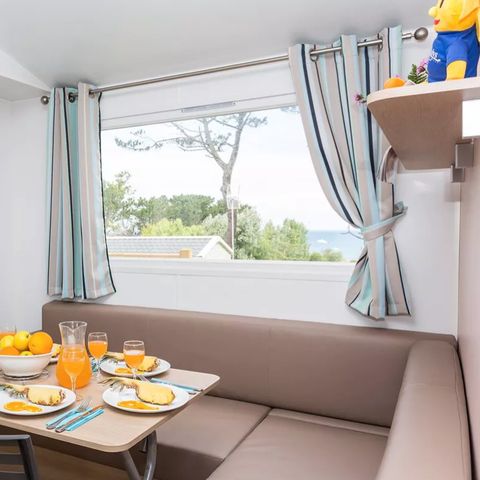 MOBILHOME 6 personas - Premium 32m² - 3 habitaciones + TV + lavavajillas + terraza + sábanas + toallas