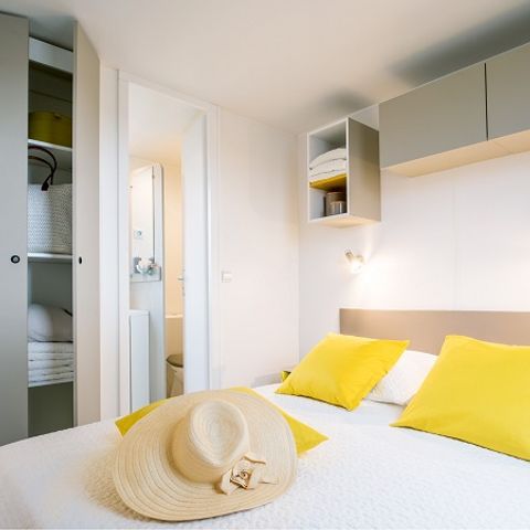 MOBILHEIM 6 Personen - PREMIUM Luxe 3 Zimmer + Klimaanlage + TV + 2 Bäder + Hotelset