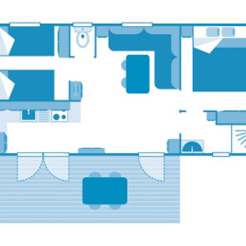Mobilhome 4 personnes - Cottage 4p 2ch ****
