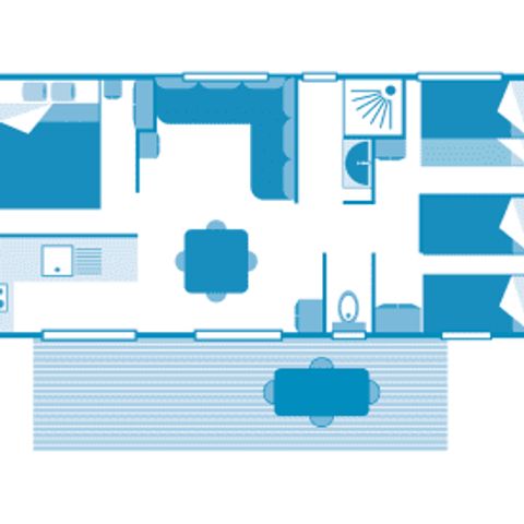 Mobilhome 6 personnes - Cottage 6p 3ch ****