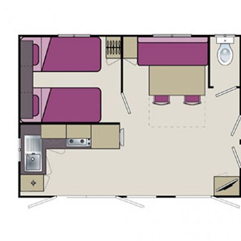 MOBILHOME 5 personnes - MISTRAL