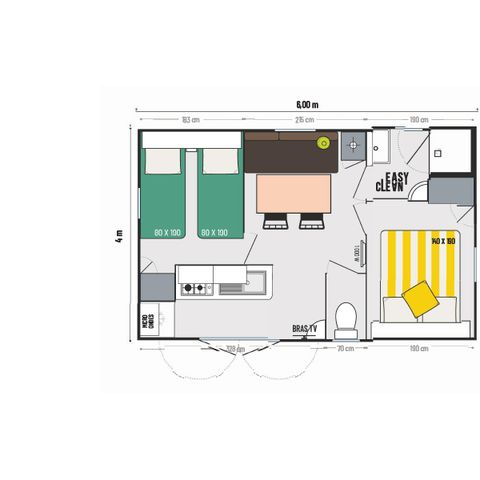 Mobilhome 4 personnes - COLOR 4