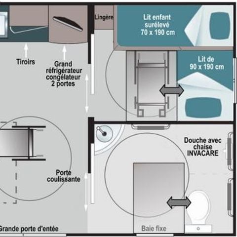 MOBILHOME 4 personnes - Mobil Home COSMOS PMR