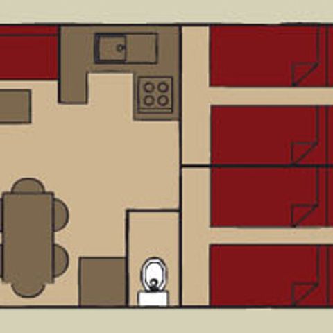 MOBILHOME 6 personas - OHARA CONFORT 3 habitaciones 6 personas 32m2