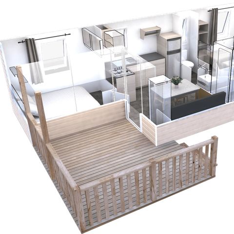 MOBILHOME 6 personnes - TRIGANO CONFORT 3 chambres 6 personnes 35m2