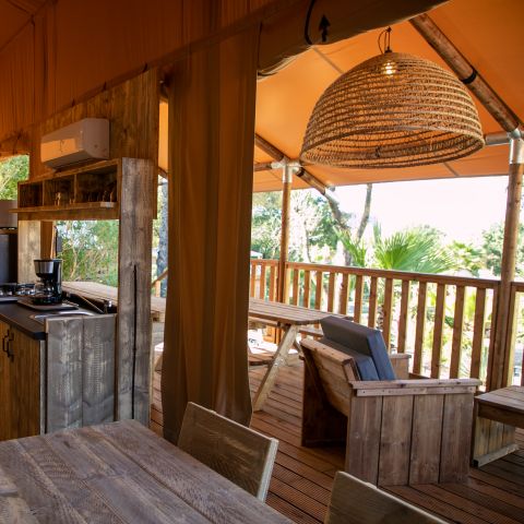 Canvas and wooden tent 5 persons - VARADERO 2 bedrooms - 50 m2