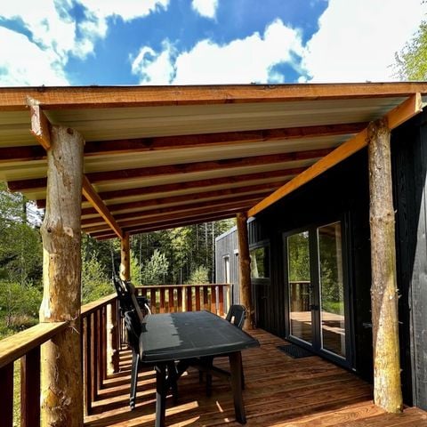 MOBILE HOME 6 people - Green HomeFlower Premium 35m² (3bed - 6pers.) + semi-covered terrace + TV + LV