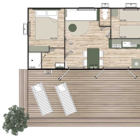 Mobilheim 4 Personen - Horizon - 2 Schlafzimmer