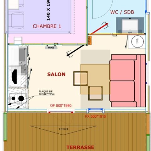 Chalet 2 persons - CAJOU