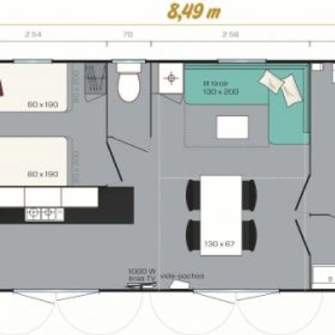 Mobile home 4 persons - RIVIERA