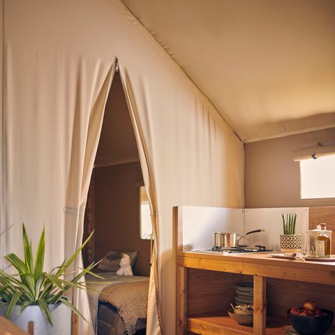 Zelt 4 personen - 21 m2 Lodge ohne Sanitäranlagen