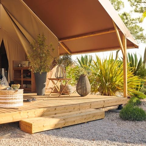 Zelt 4 personen - 21 m2 Lodge ohne Sanitäranlagen