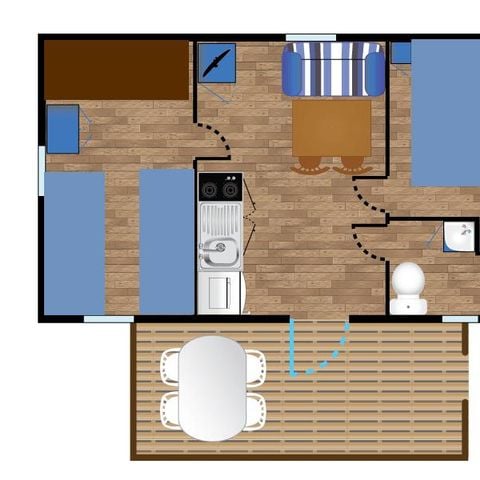 Mobile home 4 persons - Domino STANDARD