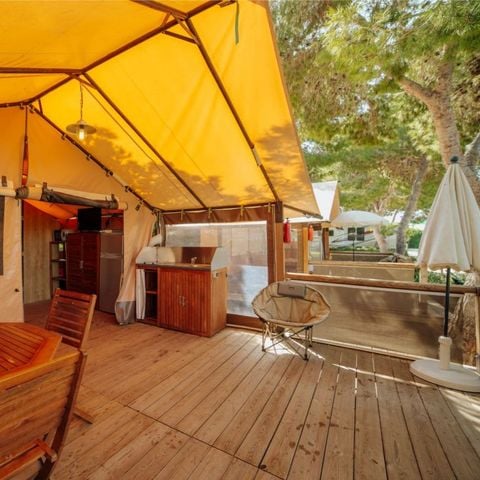 TIENDA DE LONA Y MADERA 2 personas - NASSAU TENT - Precio para 2 personas