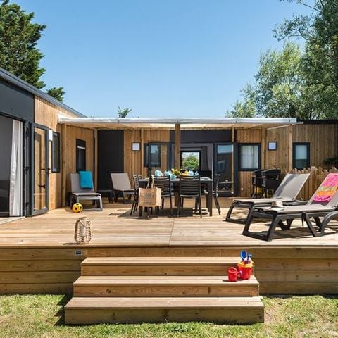 Mobilheim 10 Personen - Coup de coeur CONFORT TRIBU - (2 Mobilheime vereint)