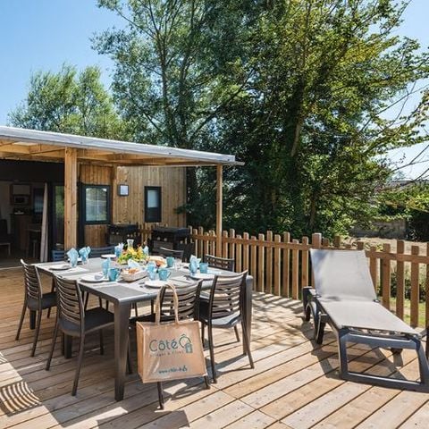 Mobilheim 10 Personen - Coup de coeur CONFORT TRIBU - (2 Mobilheime vereint)