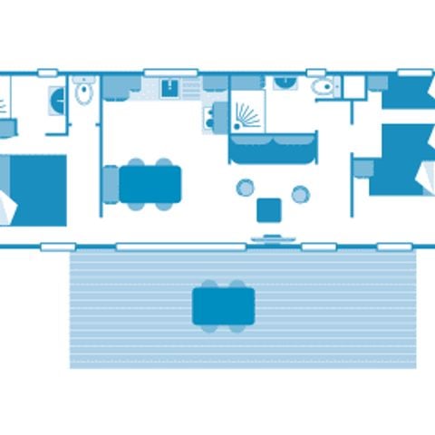 Casa mobile 6 persone - Cottage per - 6 persone - 3 camere - Da letto - SPA PREMIUM