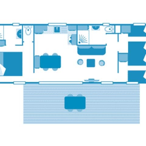 Casa mobile 6 persone - Cottage - PREMIUM per - 6 persone - 3 camere - Da letto
