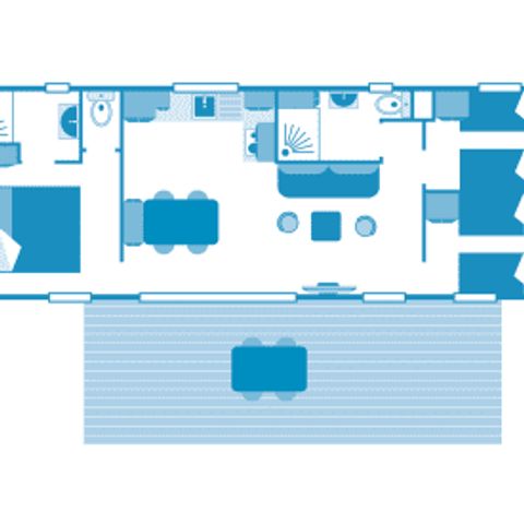 Mobile home 6 persons - PREMIUM 6-person - 3-bedroom cottage