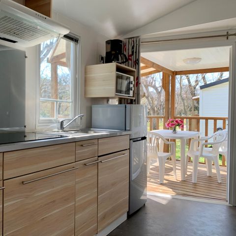 Stacaravan 5 personen - Tahiti 32 m² + Airconditioning