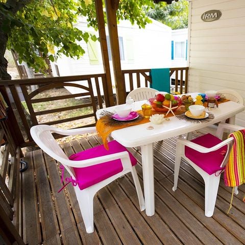 Mobilhome 4 personas - Loggia de 32 m² + aire acondicionado, capacidad para 4 personas