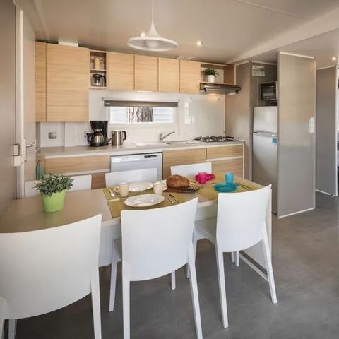 Mobilheim 6 Personen - Premium 3 Schlafzimmer ohne Geschirrspüler oder TV