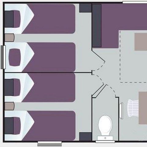 CASA MOBILE 6 persone - C - Casa mobile Baltic con 3 camere da letto e aria condizionata