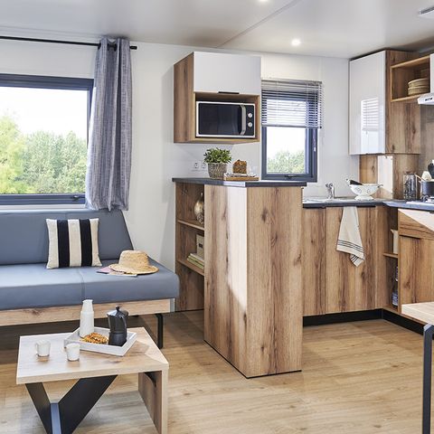 MOBILE HOME 4 people - Cottage des Familles 2 CH - 4 PERS 32 m² - TV + CLIM + LV + DRAPS (included in weekly rental)