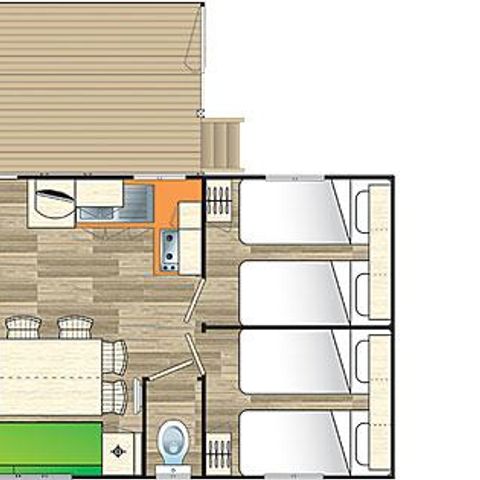 BUNGALOW 6 personnes - Cottage des Pins 3 CH - 6 PERS 29 m² - TV 