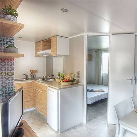 MOBILHOME 2 personnes - Mobil-home | Premium | 1 Ch. | 2 Pers. | Terrasse surélevée | Clim. | TV