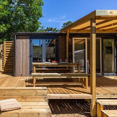 MOBILE HOME 6 people - Mobile home | Premium Exclusive | 3 Bedrooms | 6 Pers | Raised terrace | Tropical shower | Air conditioning | TV