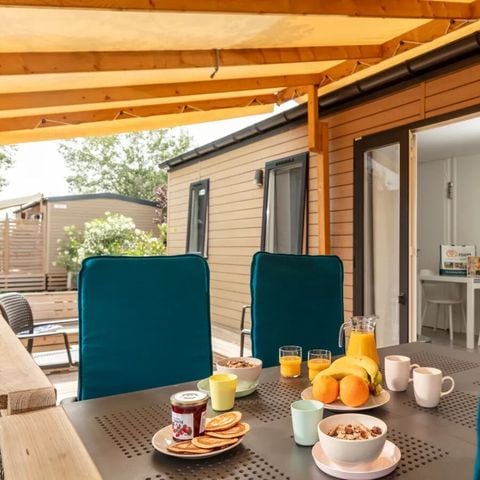 Stacaravan 6 personen - Premium Deluxe 3 kamers Lounge