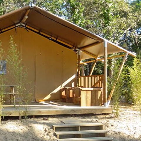 TENDA IN TELA E LEGNO 5 persone - Tenda Safari | 2 Camere da letto | 4/5 Pers.