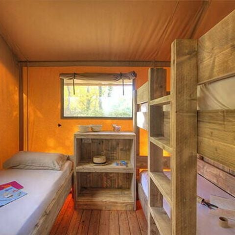 Canvas and wooden tent 5 persons - Safari Tent | 2 Bedrooms | 4/5 Pers.