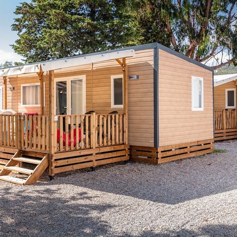 BUNGALOW 6 personnes - Comfort XL | 3 Ch. | 6 Pers. | Terrasse surélevée | Clim. | TV