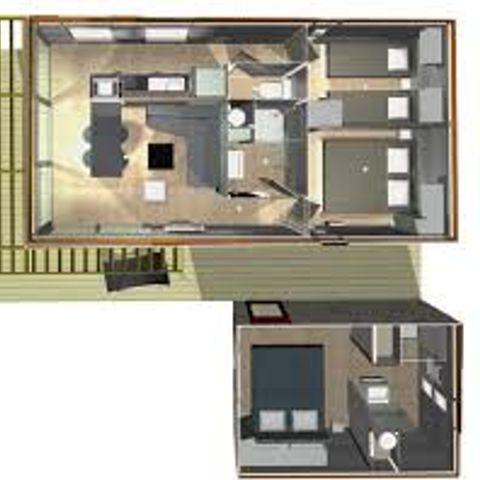 Chalet 6 persons - ATLANTIS GRIS + 1 master suite in a separate chalet