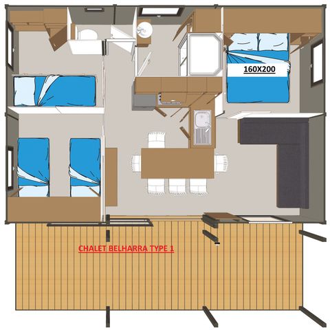 CHALET 6 people - BELHARRA 5/6 people - 3 bedrooms