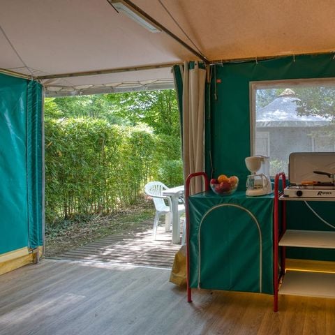 Bungalow de lona 4 personas - MUEBLE en terraza sin sanitarios 16 m² (16 m²)