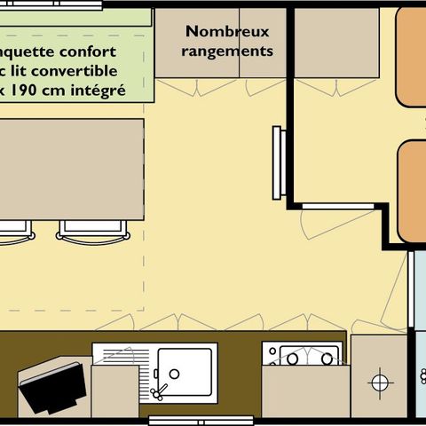 Mobile home 4 persons - THE FAUNA