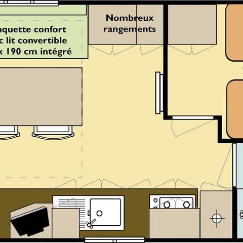 Stacaravan 4 personen - FAUNA