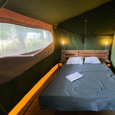 Tent van canvas en hout 5 personen - AMERIKAAN