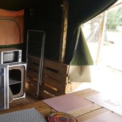 Tent van canvas en hout 5 personen - AMERIKAAN