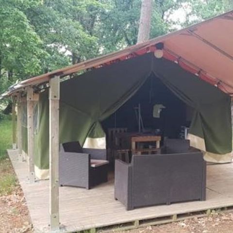 Tent van canvas en hout 5 personen - AMERIKAAN