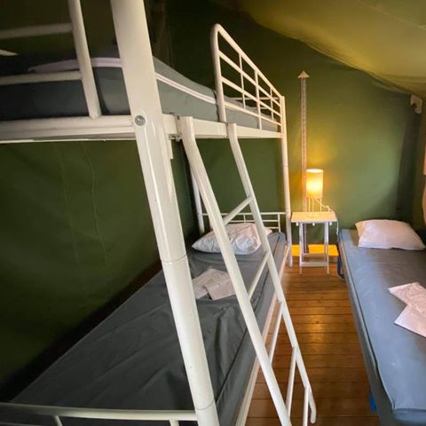 Tent van canvas en hout 5 personen - AMERIKAAN
