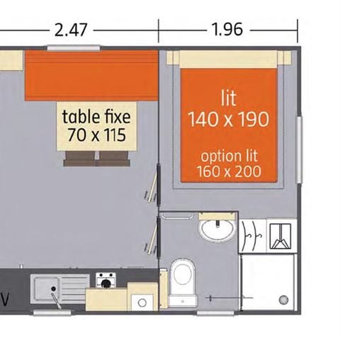 MOBILHOME 2 personas - DUO 1ch