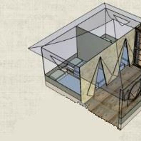 Bungalowtent 5 personen - 2 kamers 16m², zonder sanitair