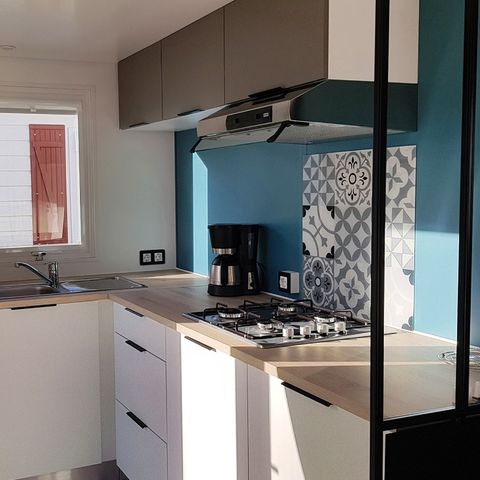 Stacaravan 6 personen - 2 slaapkamers